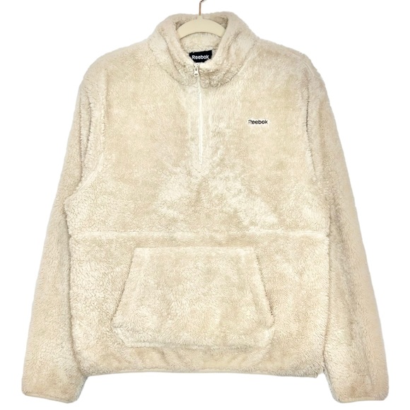 REEBOK Mock Neck 1/4 Zip Sherpa Sweatshirt. Size Large - Picture 2 of 9